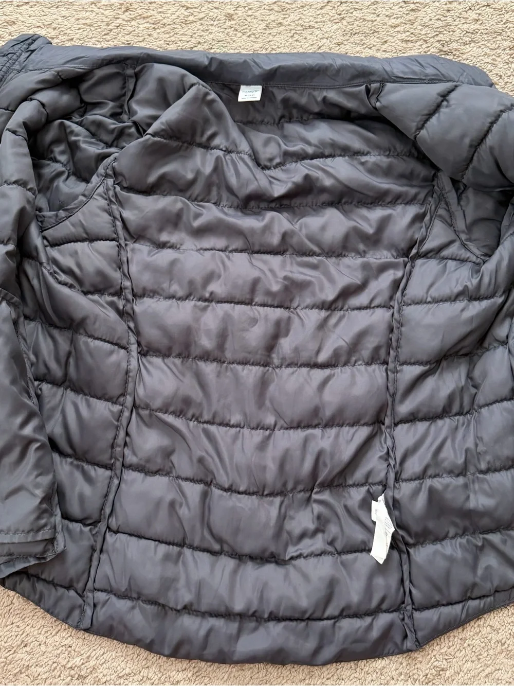 Old Navy Active Girls Lightweight Puffer Jacket Zip Up Size XL Black